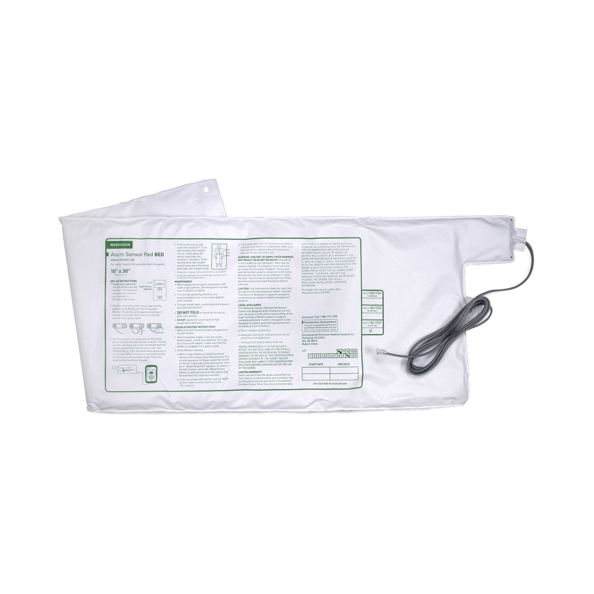 McKesson Bed Alarm Sensor Pad - 1020956_CS - 1