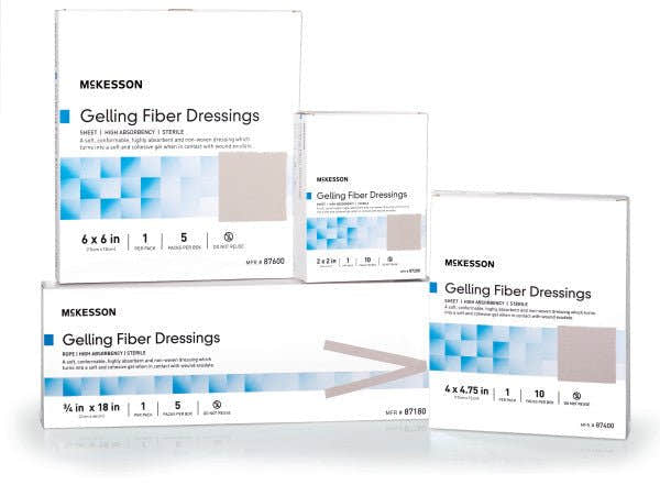 McKesson Carboxymethyl Cellulose (CMC) Absorbent Gelling Fiber Dressing - 1138626_EA - 1