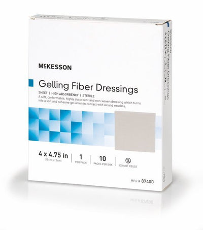 McKesson Carboxymethyl Cellulose (CMC) Absorbent Gelling Fiber Dressing - 1138627_EA - 3