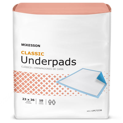 McKesson Classic Light Absorbency Underpads, 23 x 36 Inch - 724033_BG - 1