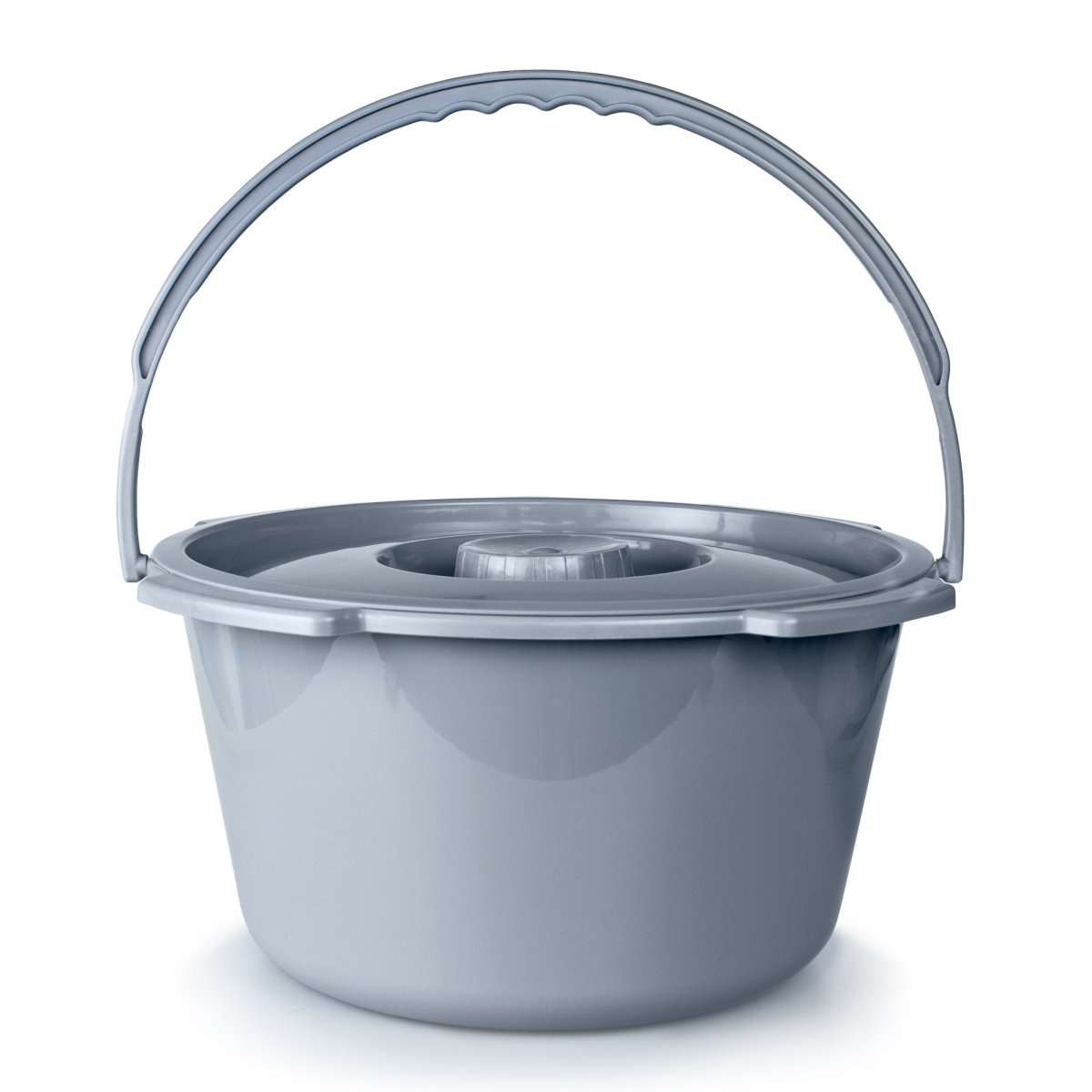 McKesson Commode Bucket With Metal Handle And Cover, 7-1/2 Quart, Gray - 1103373_CS - 2