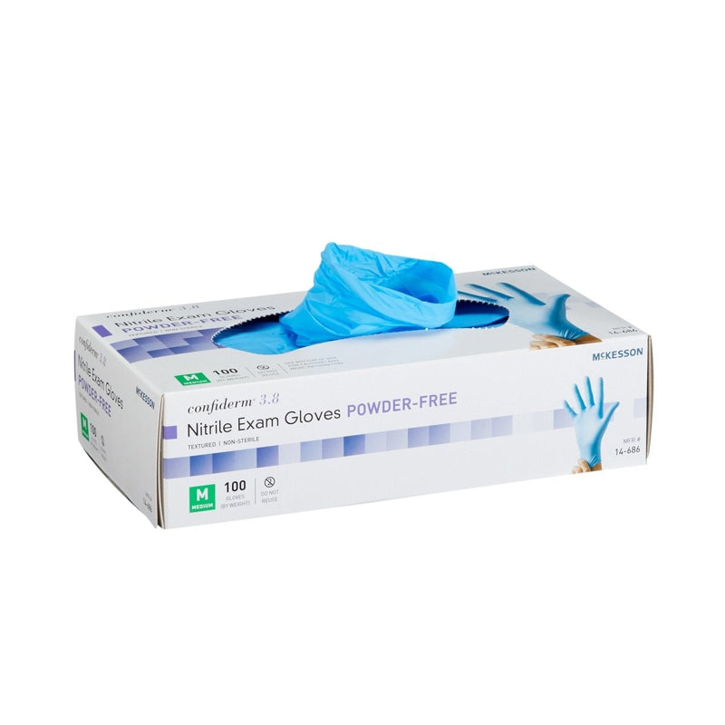 McKesson Confiderm 3.8 Nitrile Exam Glove, Blue - 921611_BX - 2