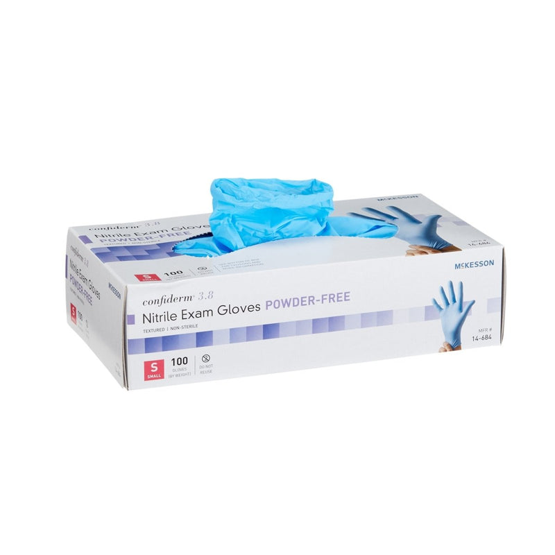 McKesson Confiderm 3.8 Nitrile Exam Glove, Blue - 921610_BX - 1