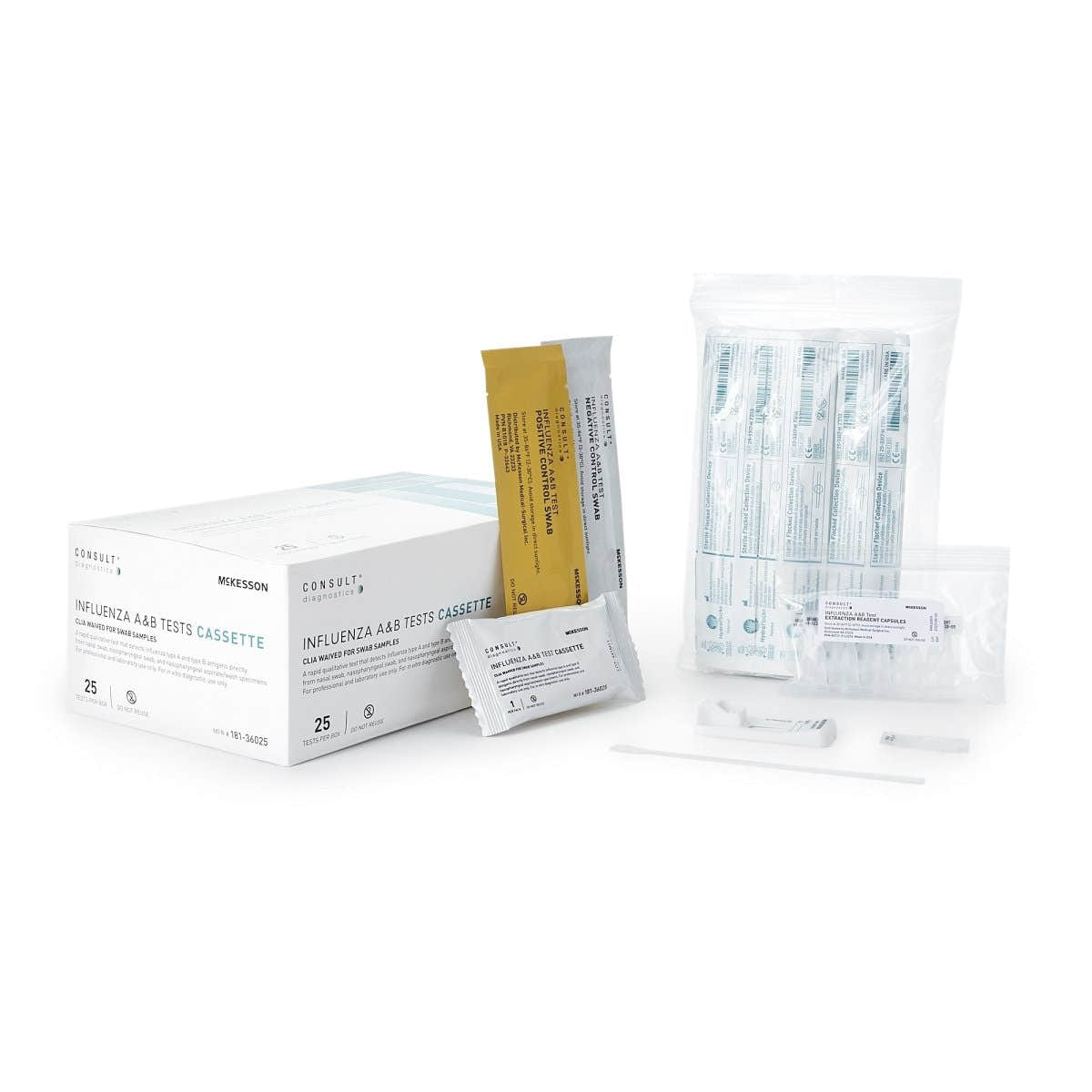 Mckesson Consult Influenza A + B Infectious Disease Immunoassay Respiratory Test Kit - 1076728_KT - 1