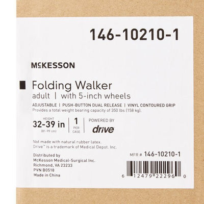 McKesson Folding Aluminum Walker - 1076176_EA - 5