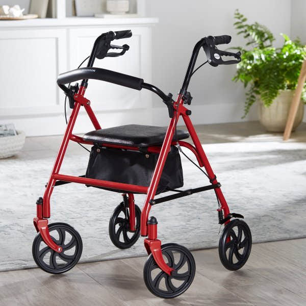 McKesson Folding Steel 4 Wheel Rollator - 1065268_EA - 2