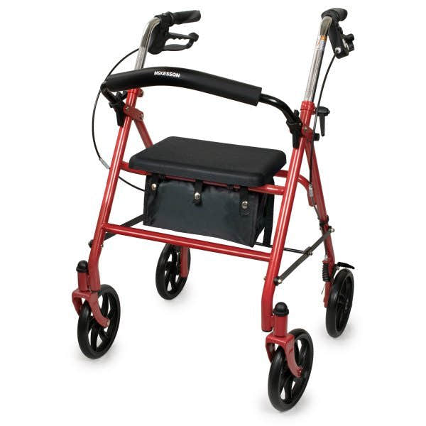 McKesson Folding Steel 4 Wheel Rollator - 1065268_EA - 1