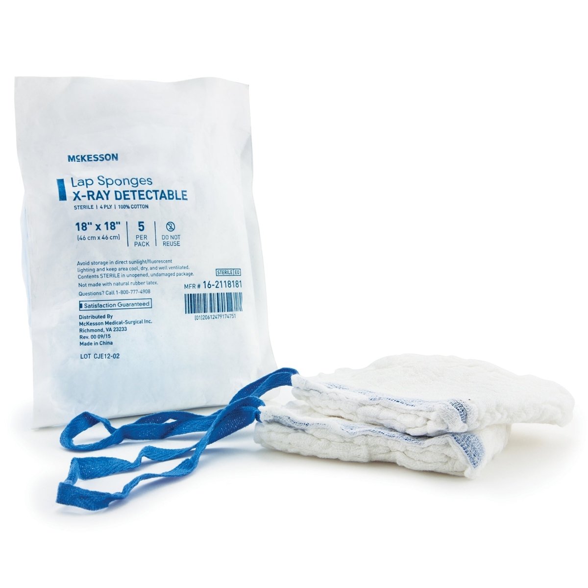 McKesson Laparotomy Sponge, 18 x 18 Inch - 291446_CS - 1