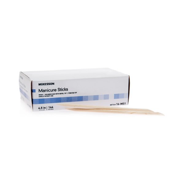 McKesson Manicure Sticks, 100% White Birch, 4.5 Inch - 472582_BX - 1