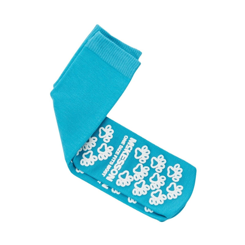 McKesson Paw Prints Slipper Socks, Aqua - 475019_PR - 12