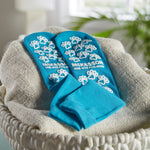 McKesson Paw Prints Slipper Socks, Aqua - 475019_PR - 19