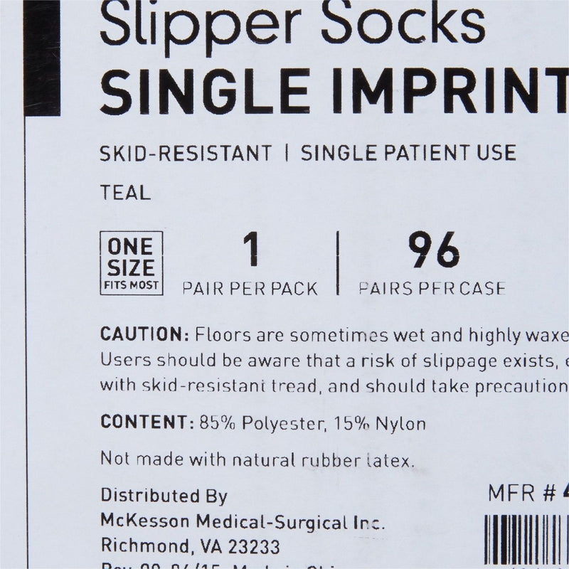 McKesson Paw Prints Slipper Socks, Aqua - 475019_PR - 18