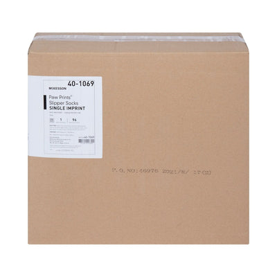 McKesson Paw Prints Slipper Socks, Aqua - 475019_PR - 16