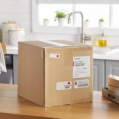 McKesson Perry Performance Plus Latex Standard Cuff Length Surgical Glove, Cream - 1044703_BX - 9