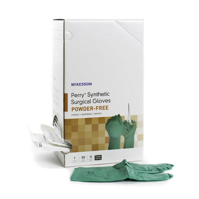 McKesson Perry Polychloroprene Standard Cuff Length Surgical Glove, Dark Green - 1044737_BX - 2