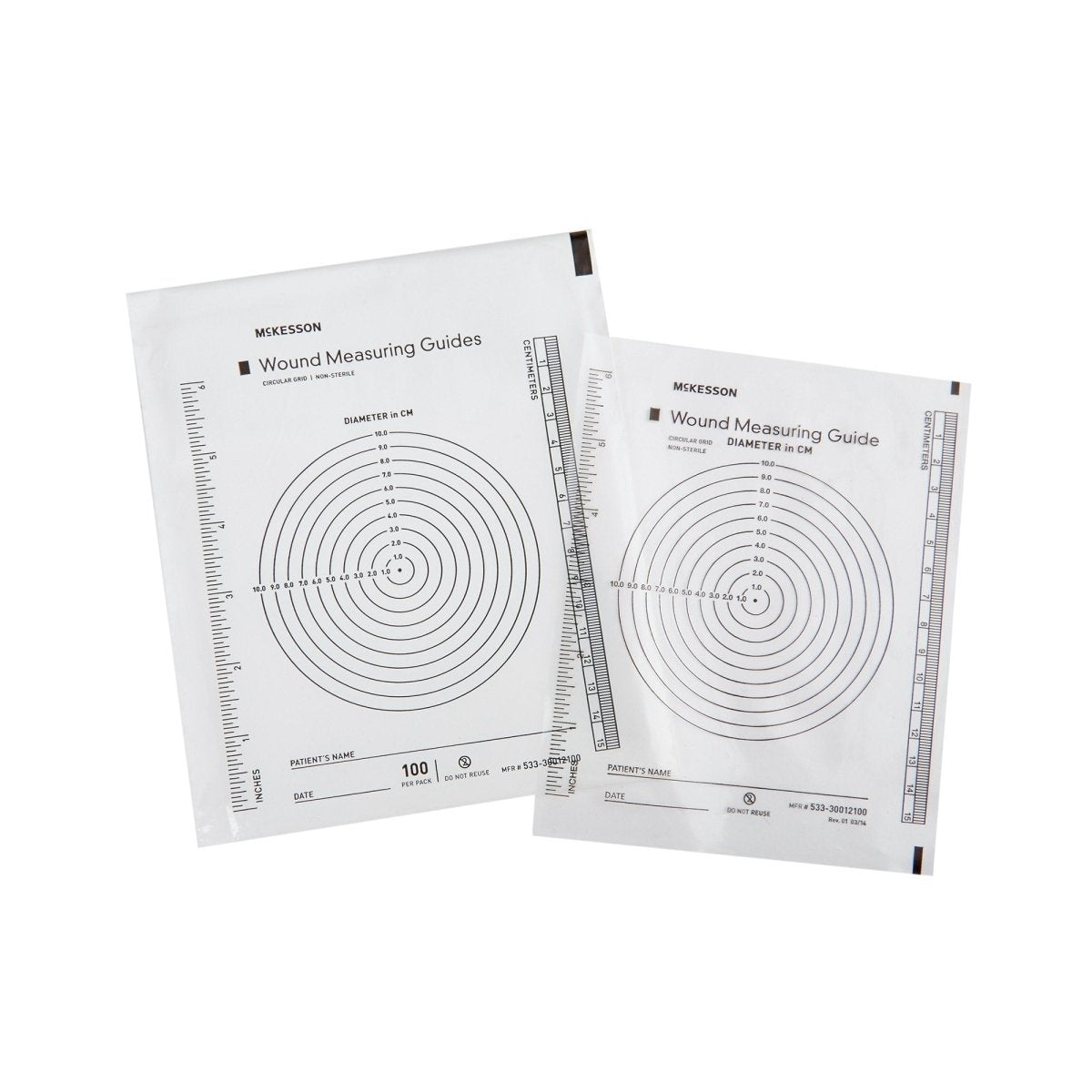 Mckesson Plastic Wound Measuring Guide