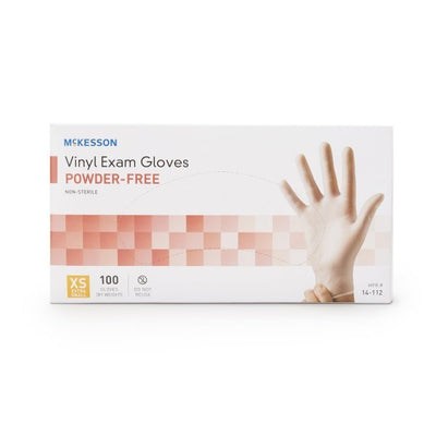 McKesson Powder-Free Vinyl Exam Gloves - 712735_BX - 16