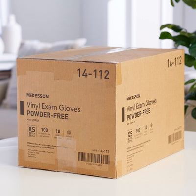 McKesson Powder-Free Vinyl Exam Gloves - 712735_CS - 22