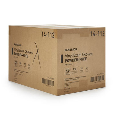 McKesson Powder-Free Vinyl Exam Gloves - 712735_CS - 18