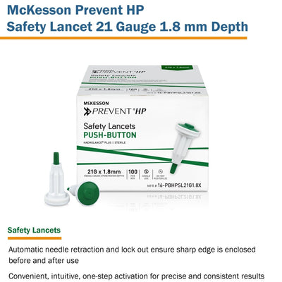 McKesson Prevent HP Push Button Safety Lancets - 1217988_BX - 3