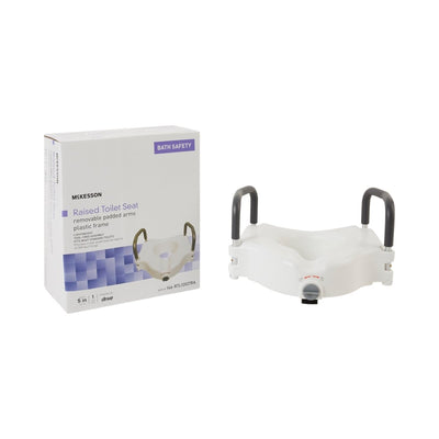 McKesson Raised Toilet Seat, 5-Inch Height, White - 1065229_EA - 1