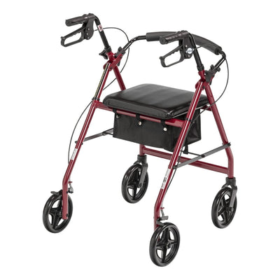 Mckesson Red 4 Wheel Rollator - 1205410_CS - 1