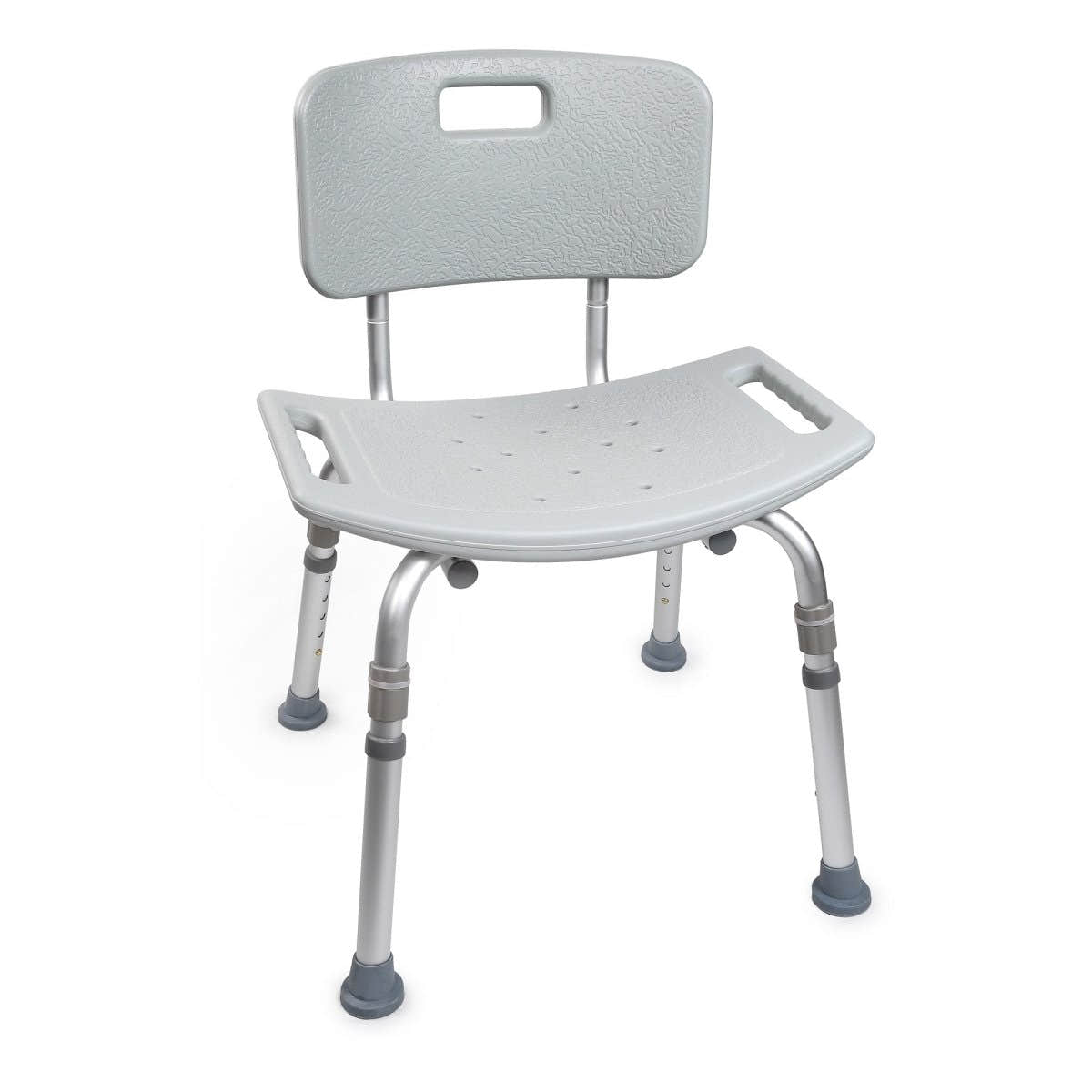 McKesson Removable Back Aluminum Bath Bench, 15½ – 19½ Inch, Gray - 1073631_CS - 1