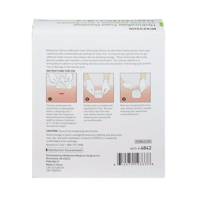 McKesson Silicone Adhesive with Border Silicone Foam Dressing - 886434_EA - 7