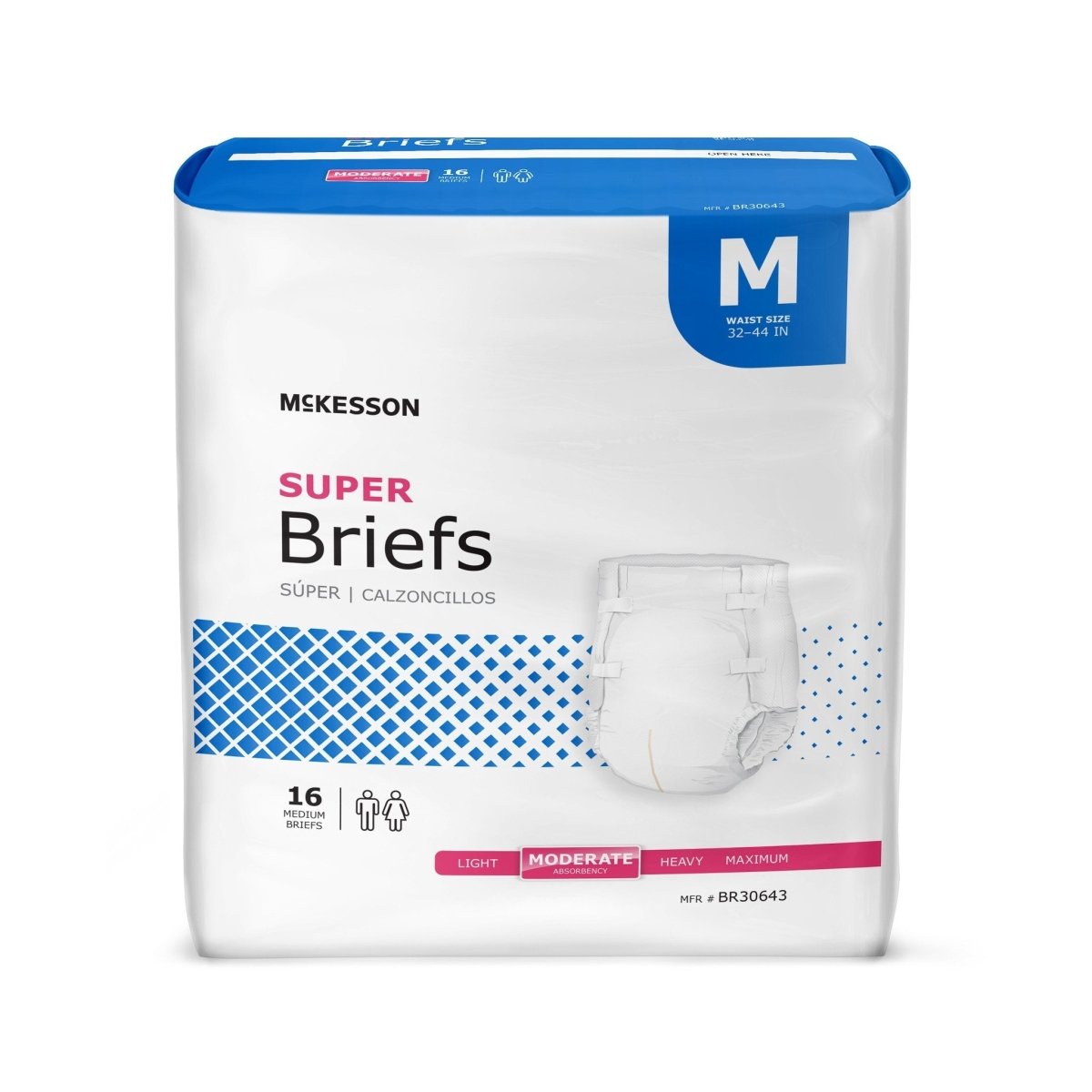 McKesson Super Moderate Absorbency Incontinence Briefs -Unisex - 1123841_BG - 1