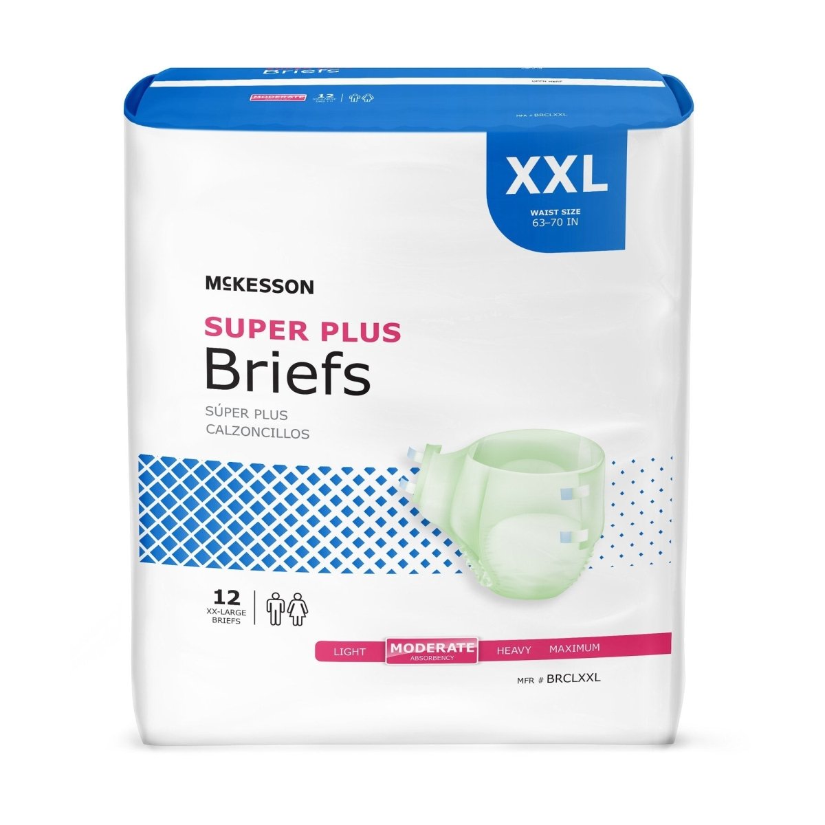 McKesson Super Plus Moderate Absorbency Incontinence Briefs -Unisex - 1114447_BG - 2
