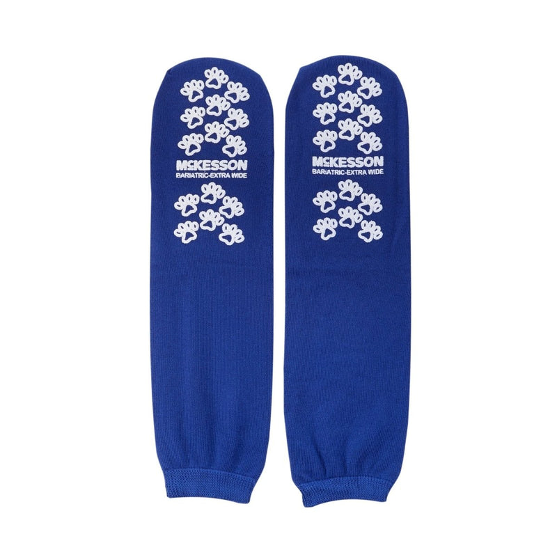 McKesson Terries Adult Slipper Socks Skid-Resistant Tread Sole and Top - 558997_PR - 38