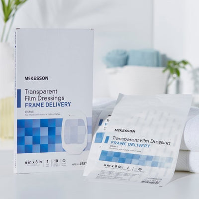 McKesson Transparent Film Dressing with Frame-Style Delivery - 886410_CS - 10