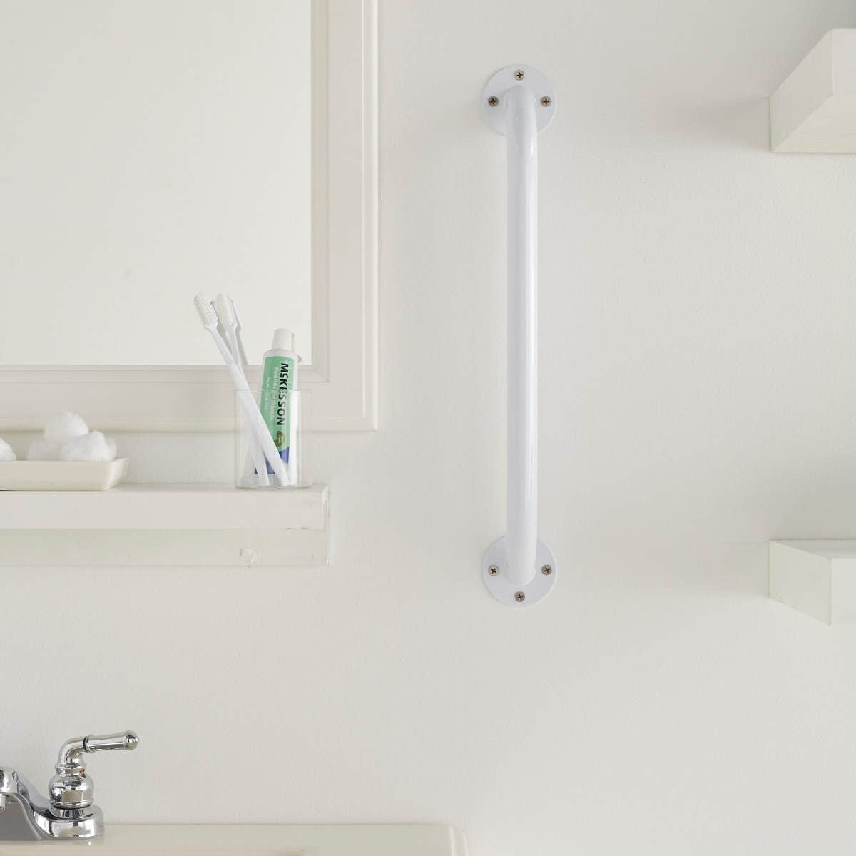McKesson Wall Grab Bar, White Steel - 1065235_CS - 2