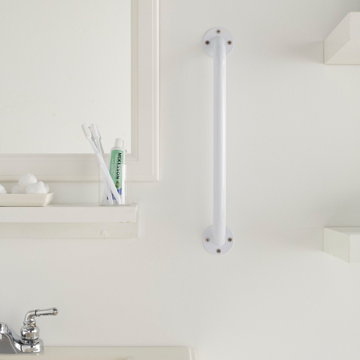 McKesson Wall Grab Bar, White Steel - 1065235_CS - 2