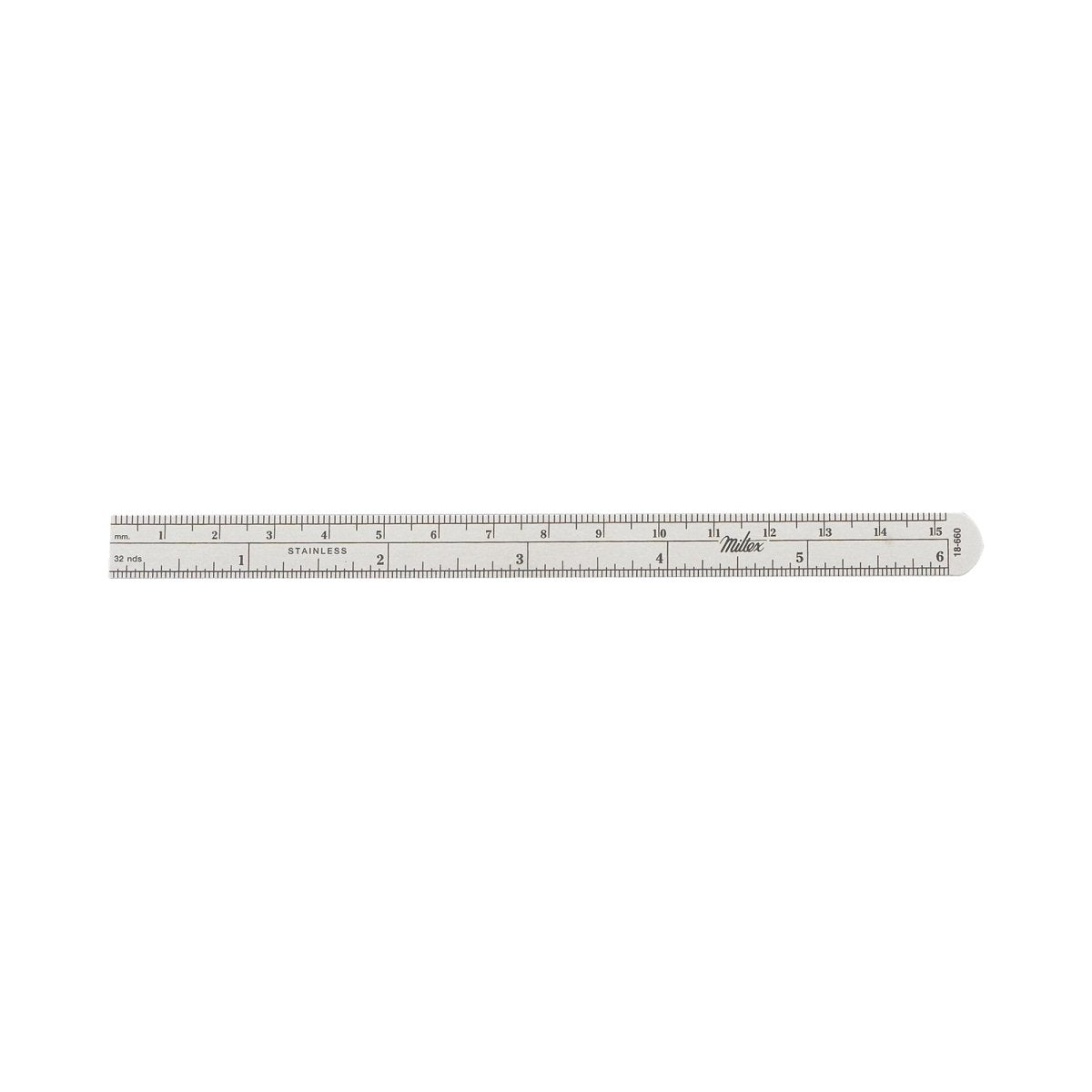 Ruler Stainless Steel 1/2 x 6 inch