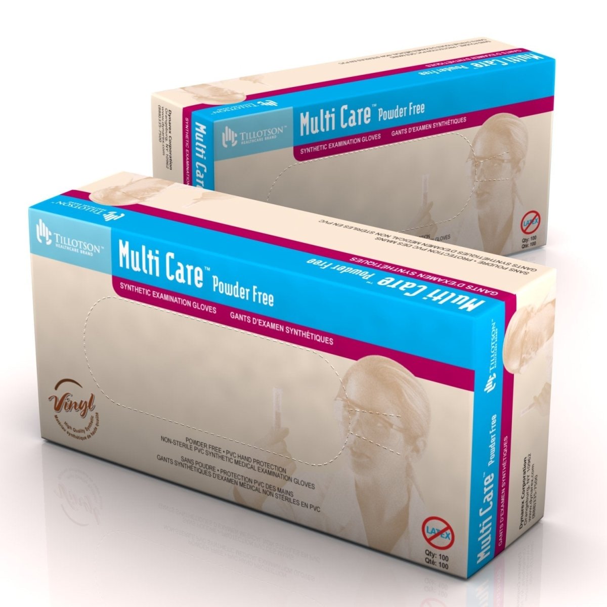 Multicare Vinyl Standard Cuff Length Exam Glove, Ivory - 669864_CS - 1