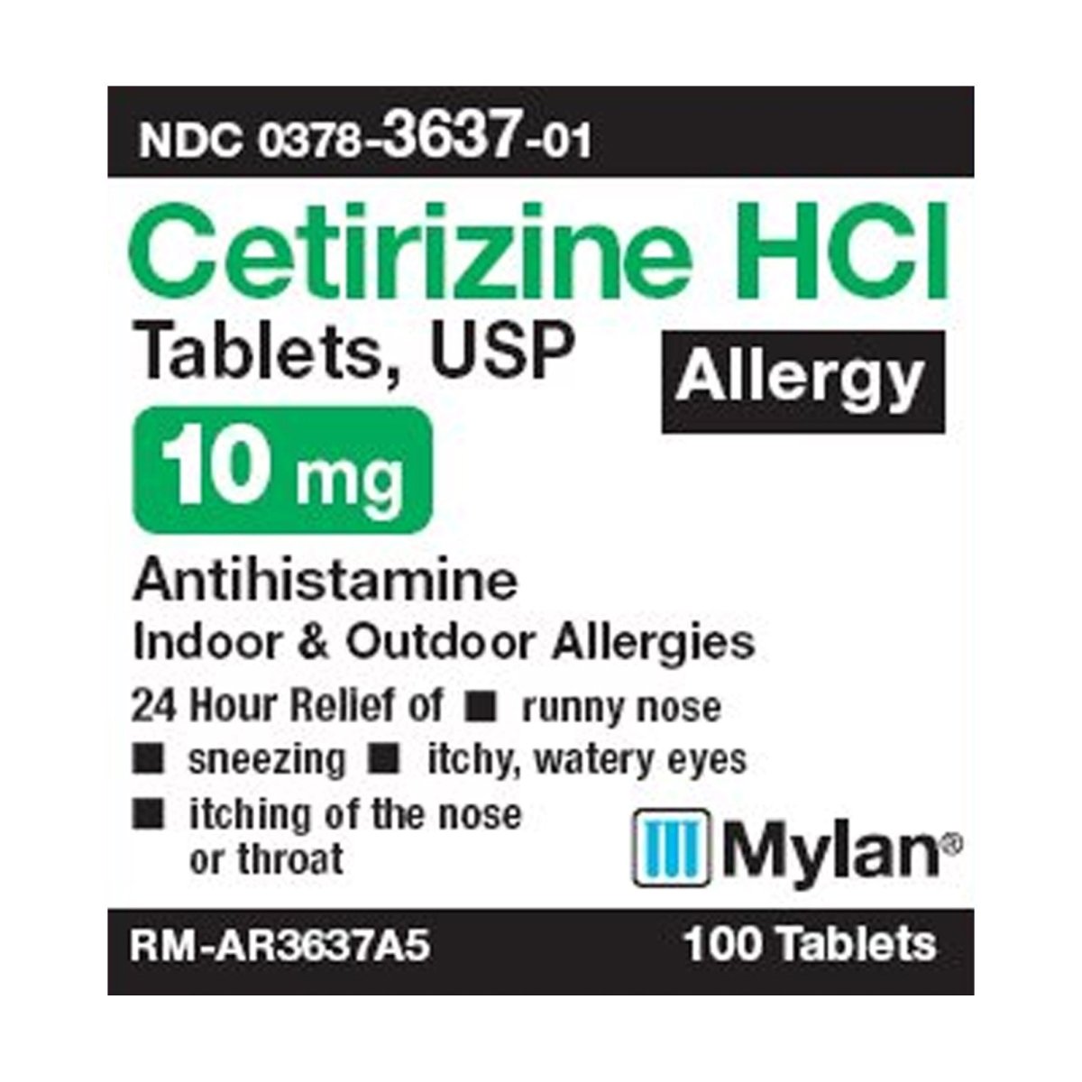 Mylan Cetirizine Hcl Allergy Relief - 707130_BT - 1