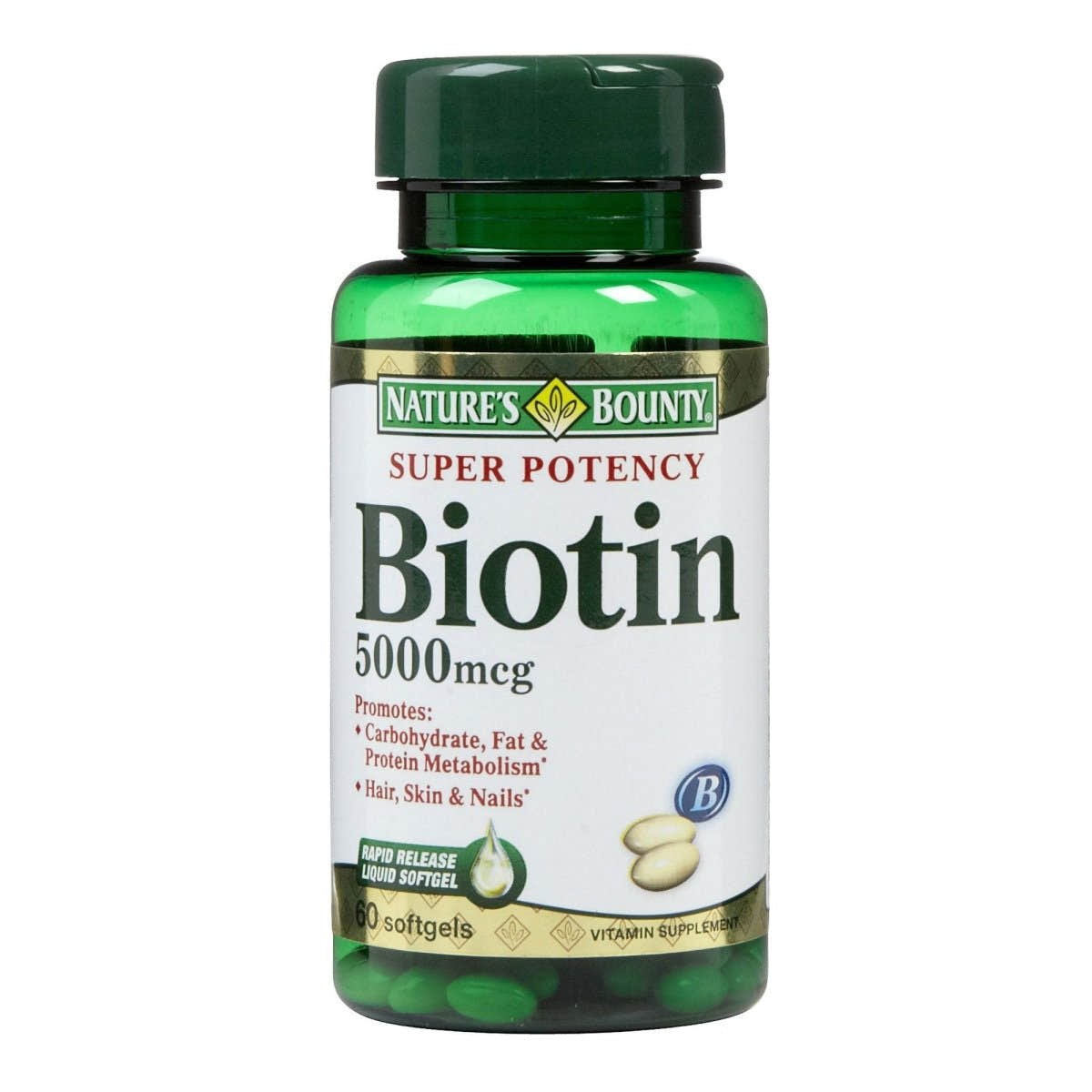 Nature's Bounty Vitamin B 7 Biotin Supplement - 832606_BT - 1