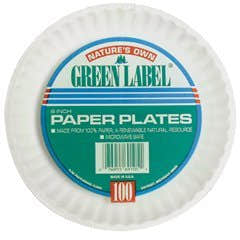 Nature's Own Green Label Paper Plate - 549338_CS - 1