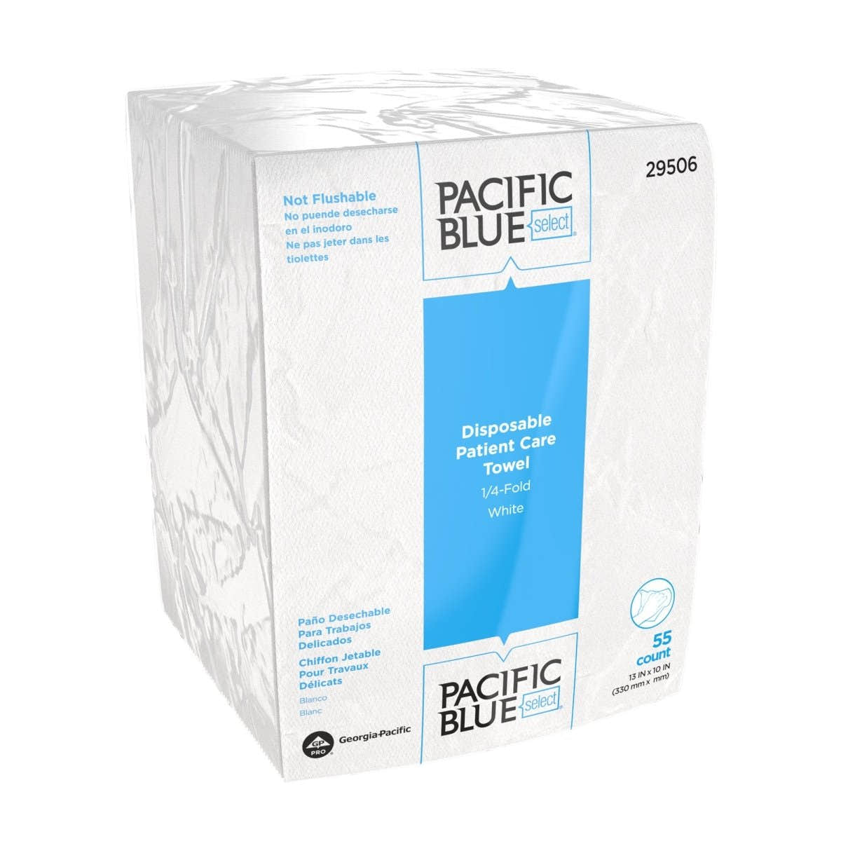 Pacific Blue Select Air Laid Bonded Cellulose Washcloth - 1173700_CS - 1