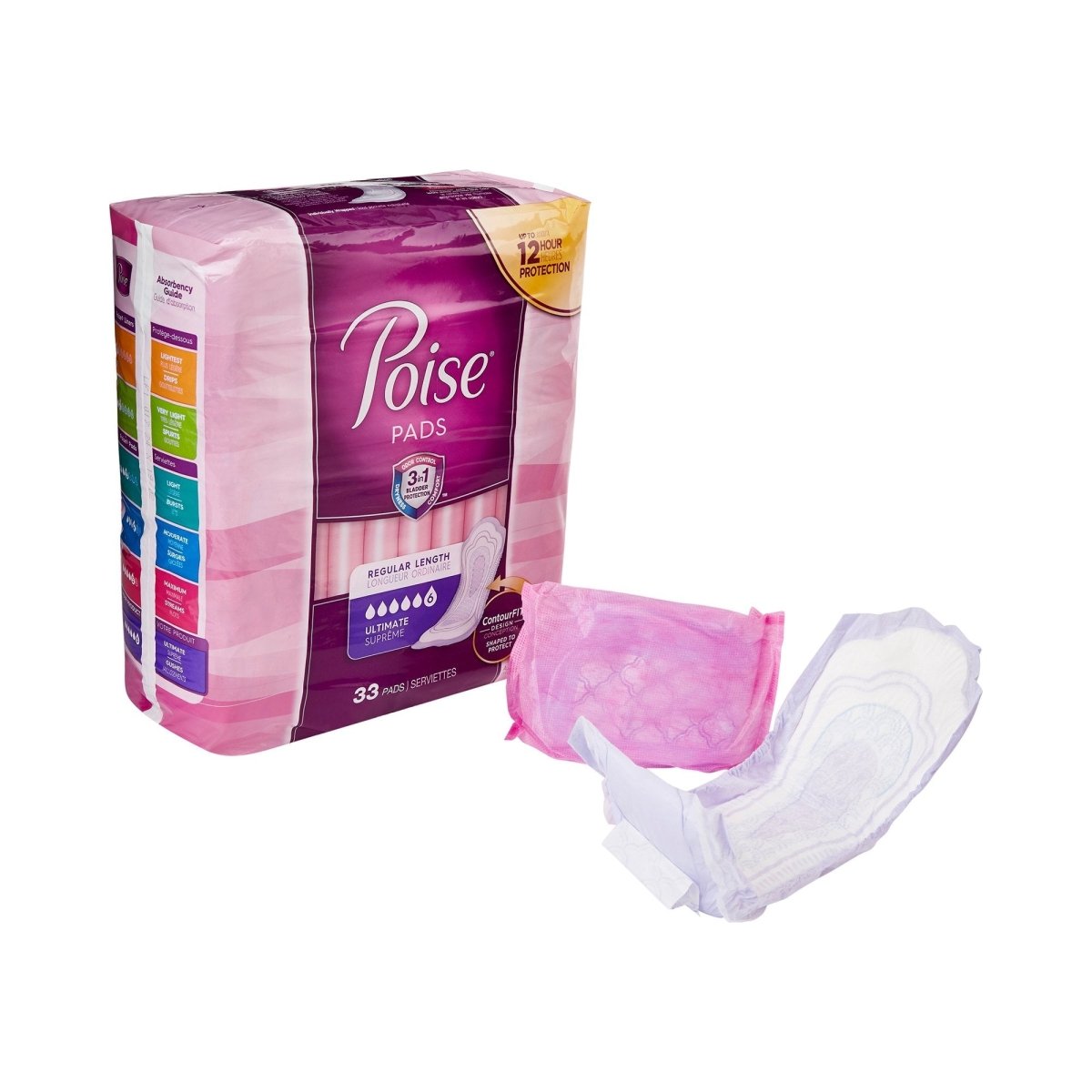 Poise Bladder Control Pads, Heavy Absorbency - 802342_CS - 1