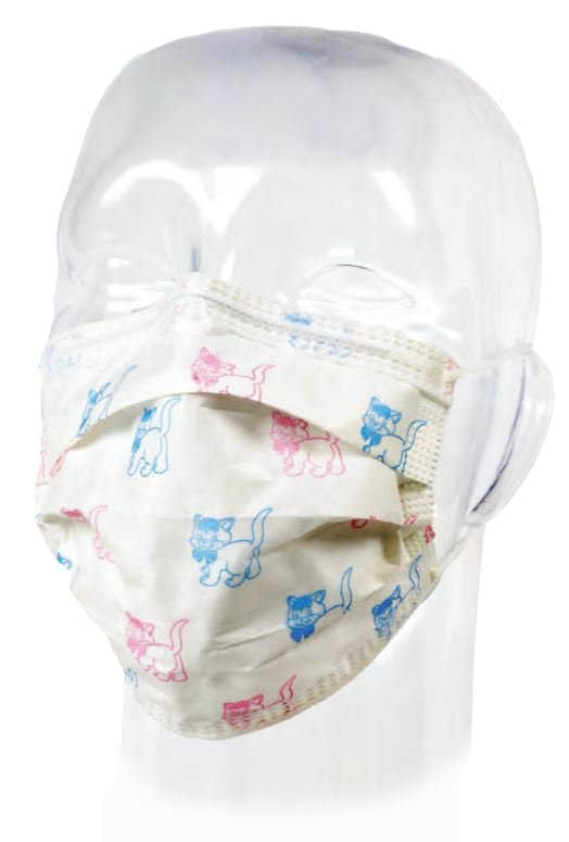 Precept Medical Products Pediatric Procedure Mask, Cats Print - 905518_BX - 1