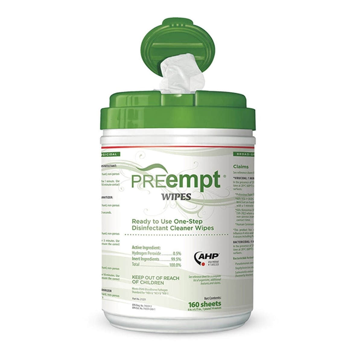PREempt Surface Disinfectant Cleaner Wipes - 1044095_BX - 1