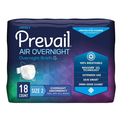 Prevail AIR Overnight Briefs, Heavy Absorbency, Unisex Adult, Disposable -Unisex - 1126351_BG - 2