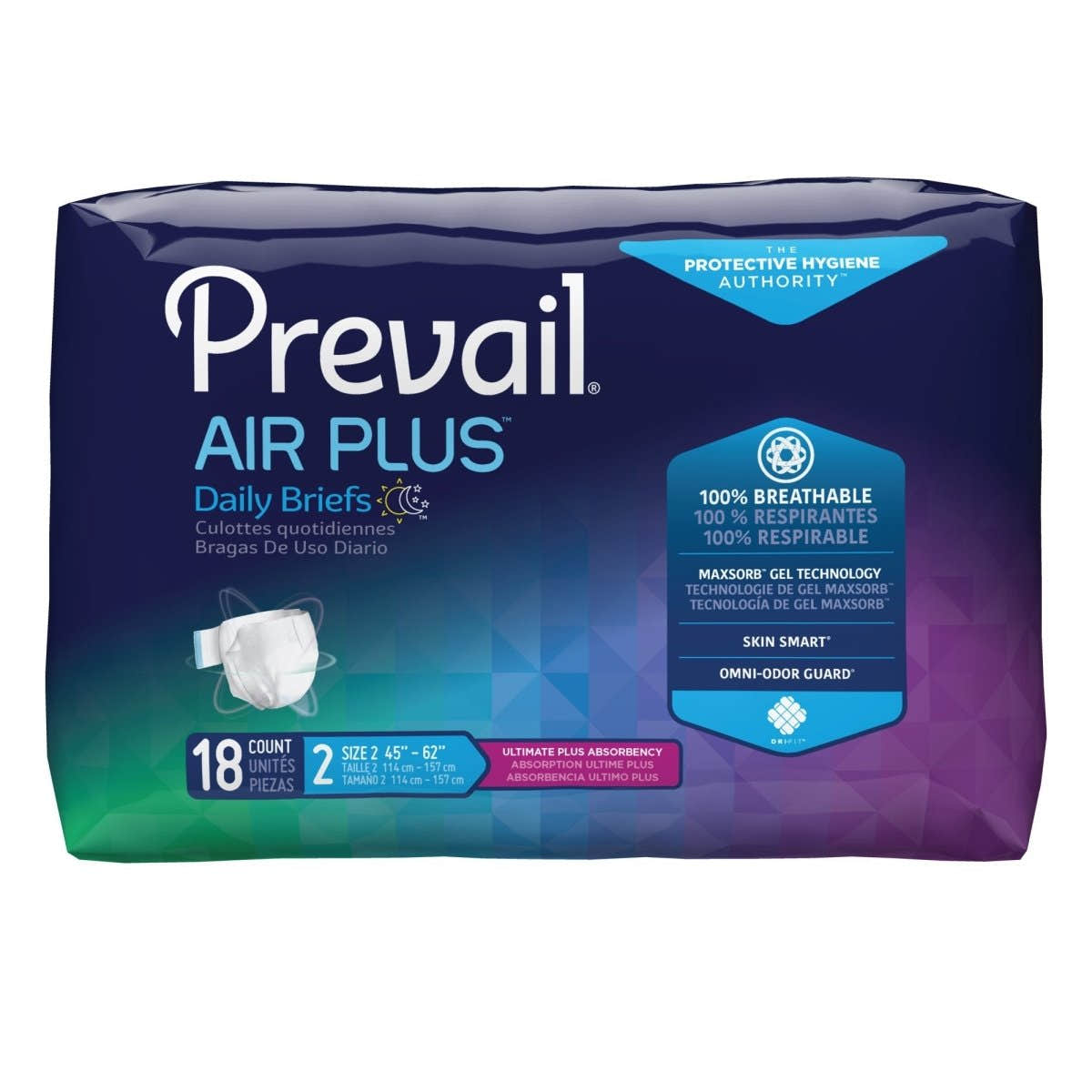 Prevail Air Plus Daily Briefs -Unisex - 1183653_BG - 1