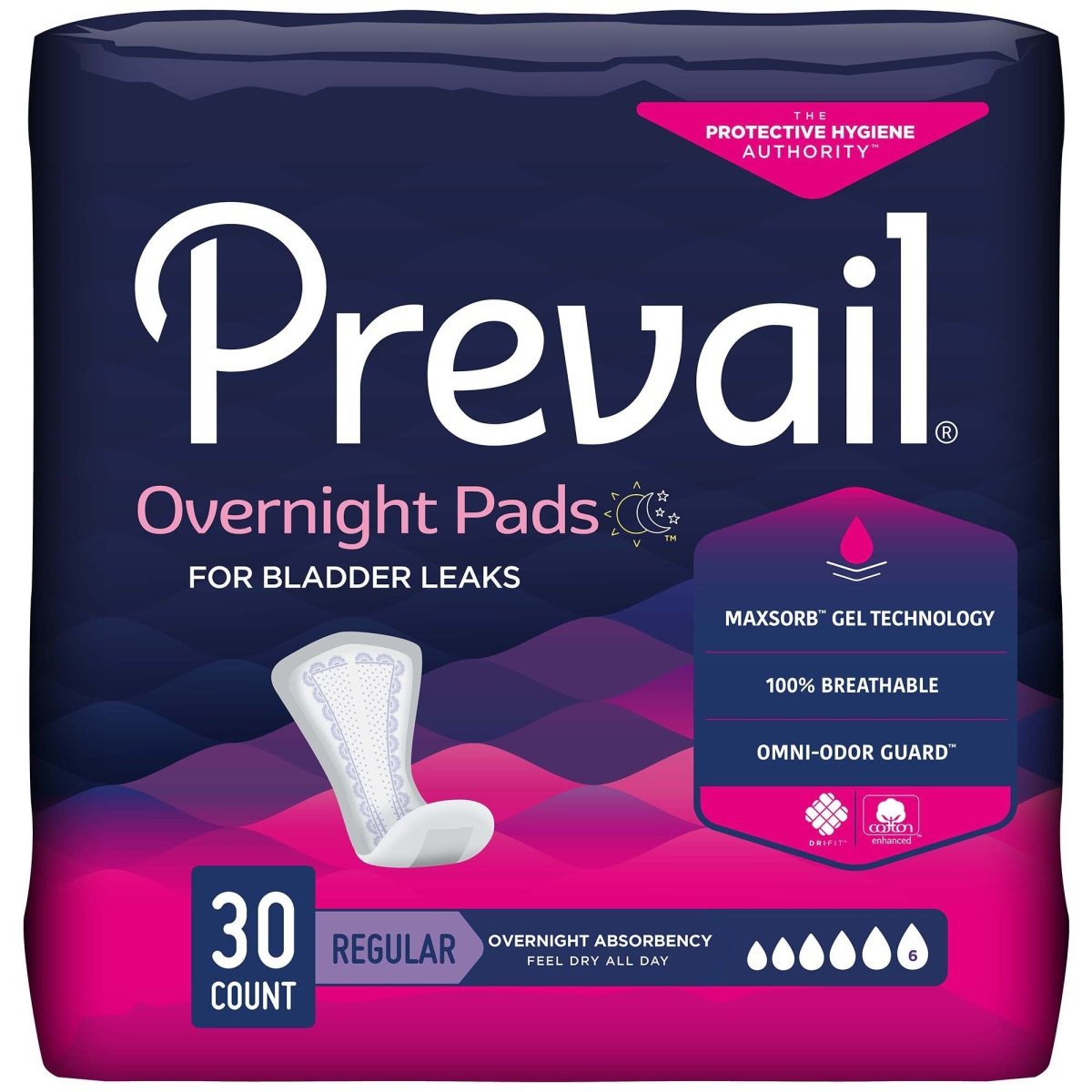 Prevail Daily Pads Overnight Bladder Control Pads - 1041815_BG - 1