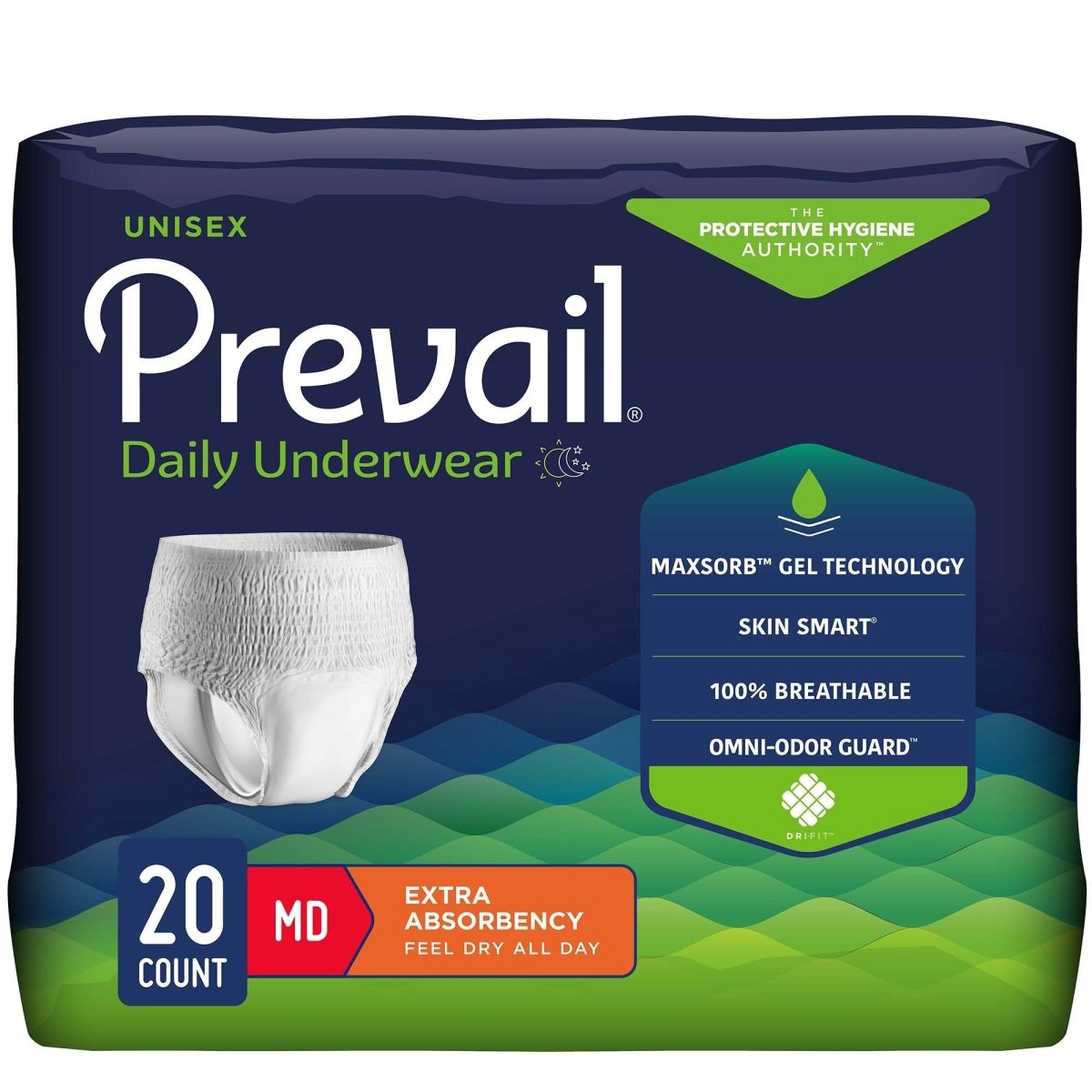 Prevail Daily Underwear Extra Absorbent Underwear -Unisex - 402953_CS - 1