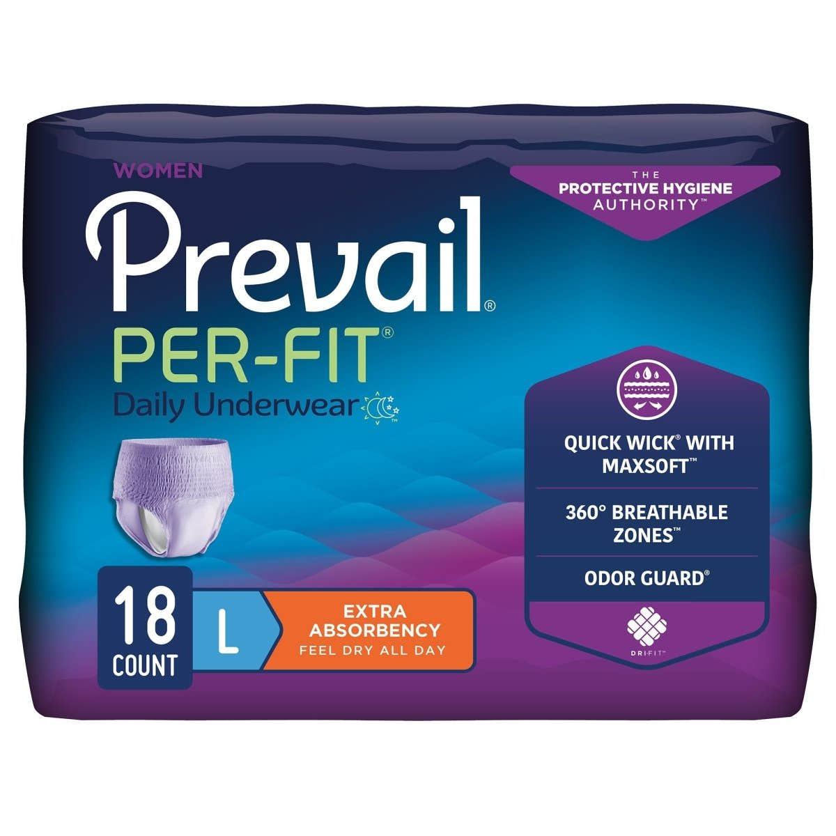 Prevail Per-Fit Women Extra Absorbent Underwear -Female - 1083189_BG - 1