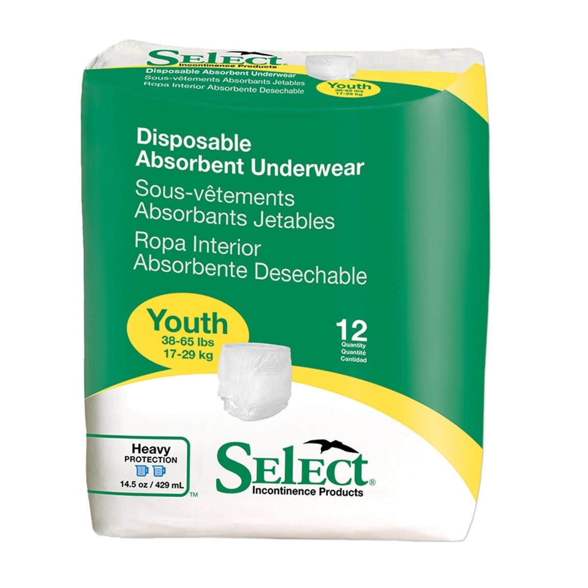 Select Absorbent Underwear, Pediatric -Unisex - 1008934_BG - 1
