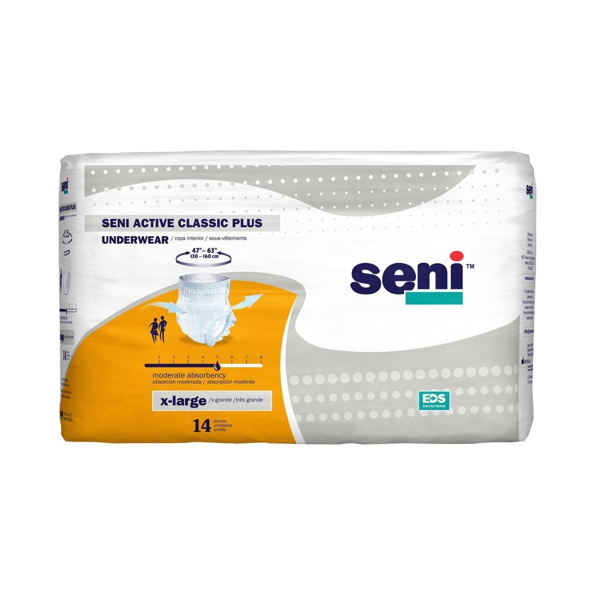 Seni Active Classic Plus Moderate Absorbent Underwear -Unisex - 1163841_CS - 1